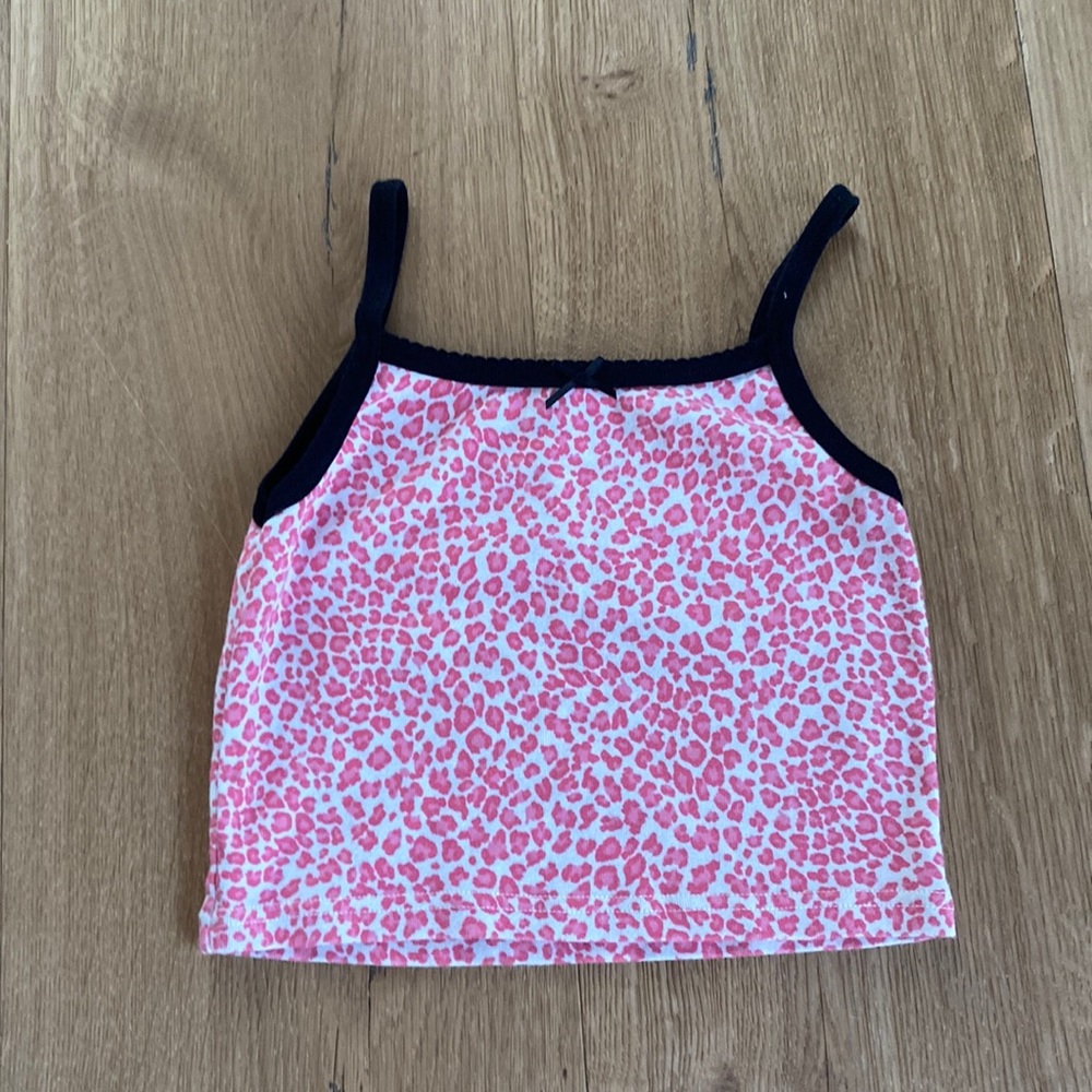 pink cheetah print tank top (brandy Melville)